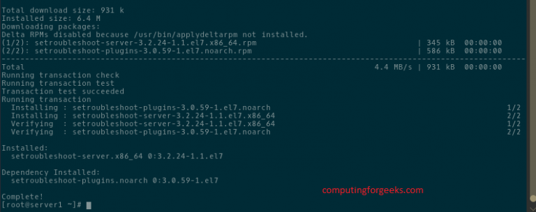 install setroubleshoot server