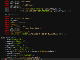 Kickstart on KVM