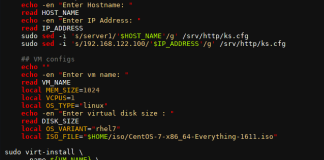 Kickstart on KVM
