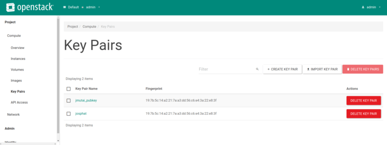 Adding ssh key pair to Openstack using cli