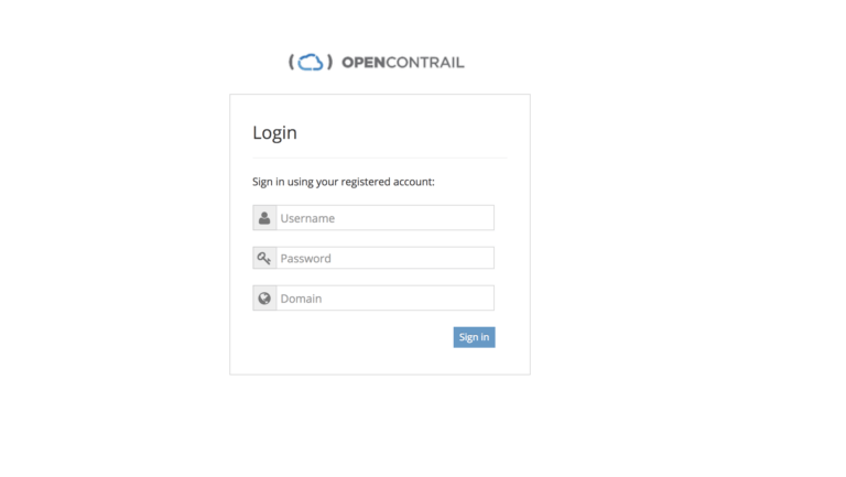 contrail login page