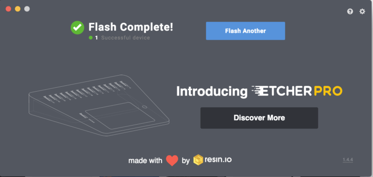 etcher flash complete