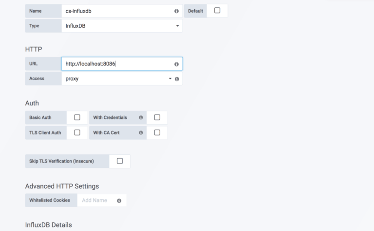 grafana add data source influxdb
