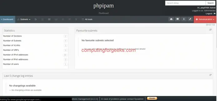phpipam install 09