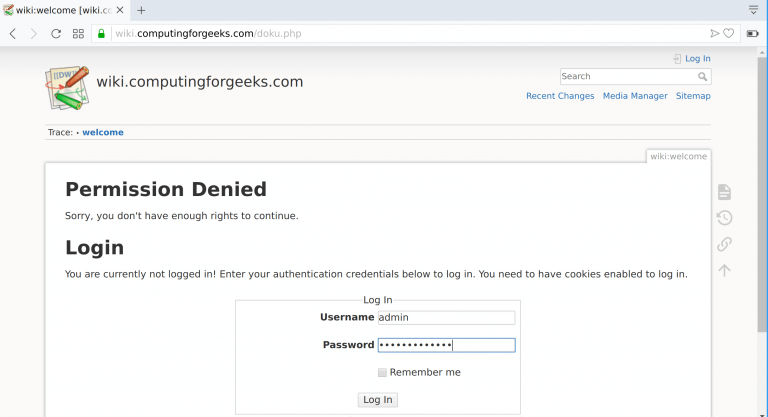 install dokuwiki ubuntu 18.04 login