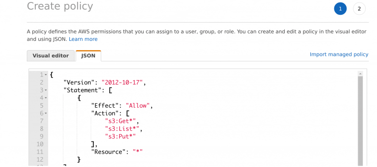 aws create policy gui min