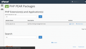How to add PHPZIP Archive in cPanel 7 cpanel 3