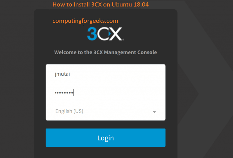 install 3cx ubuntu 18.04 login page min 1