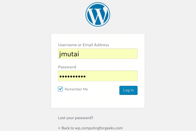 caddy setup wordpress admin login ubuntu 18.04 min