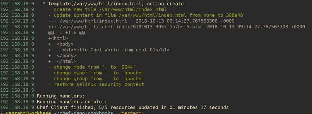 Configure Chef Knife, Upload Cookbooks and Run a recipe on Chef Client Nodes 2 chef bootsrap status min