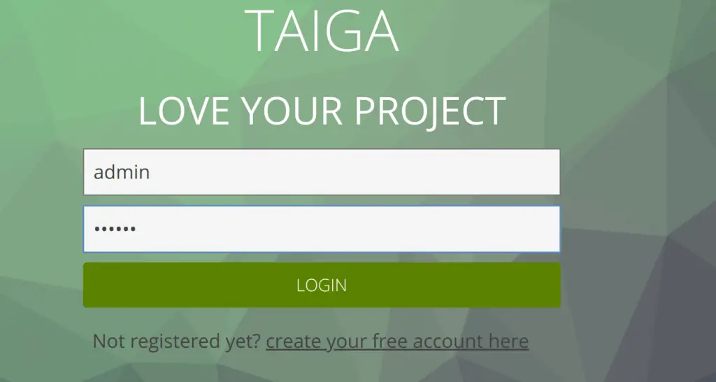 Install Taiga.io Project Management Tool on Ubuntu 18.04 LTS 1 install taiga ubuntu 18.04 login min