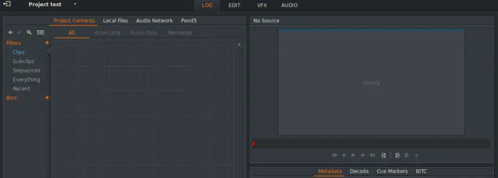 Install Lightworks Video Editor on Ubuntu / Linux Mint / Debian 2 lightworks ubuntu 18.04 new project min