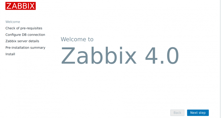 zabbix 4 ubuntu welcome page min
