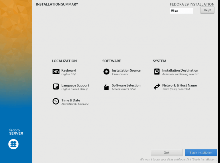 fedora install comfirm language disk 03 min