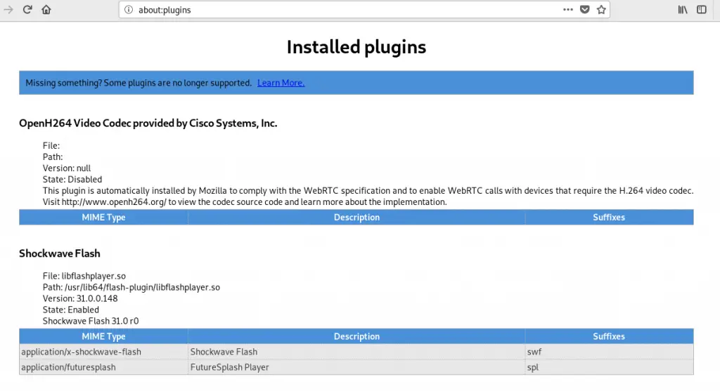 How To Install Adobe Flash Player on Fedora 32/31/30/29 2 install adobe flash player fedora 29 28 check plugins