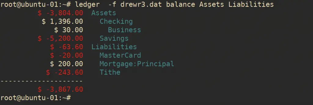 Install Ledger accounting system on Ubuntu 22.04|20.04|18.04 1 ledger ubuntu 18.04 check liabilities