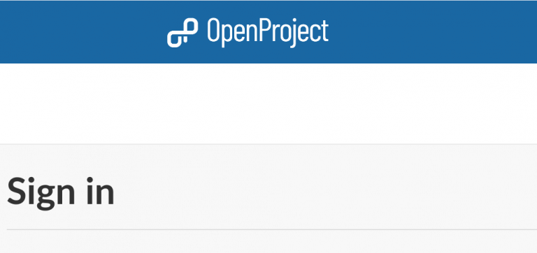 openproject signin