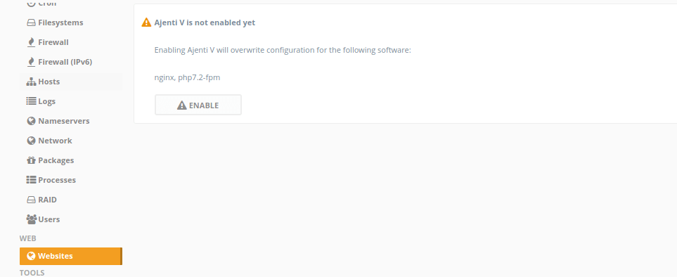 Install Ajenti Control Panel on Ubuntu 18.04 LTS 2 install ajenti 1.x ubuntu 18.04 websites