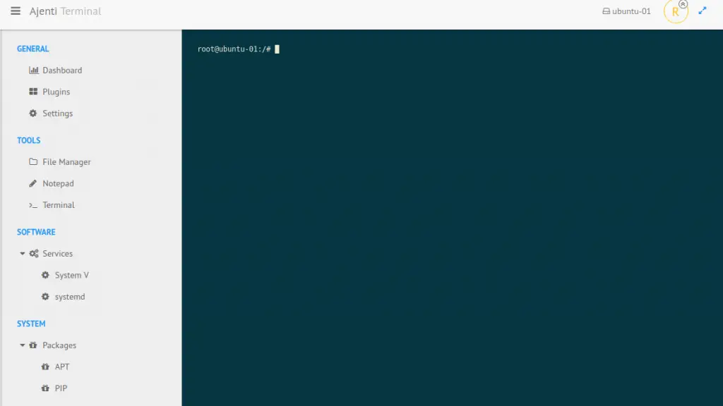 Install Ajenti Control Panel on Ubuntu 18.04 LTS 7 install ajenti ubuntu 18.04 terminal