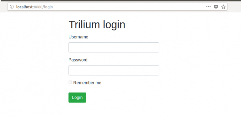 install trilium notes server login
