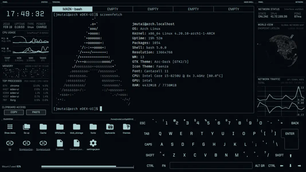 open terminal in linux