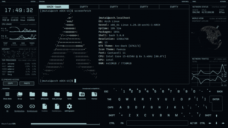 edex ui terminal linux