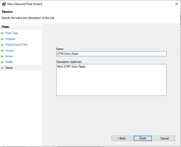 How to Allow ICMP Echo Reply on Windows Server 2019 10 Allow ICMP Echo Reply Windows Server 2019 09