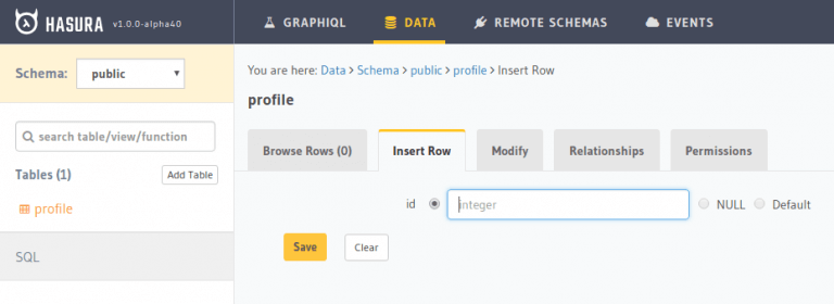 Hasura GraphQL Engine Ubuntu 18.04 CentOS 7 dashboard