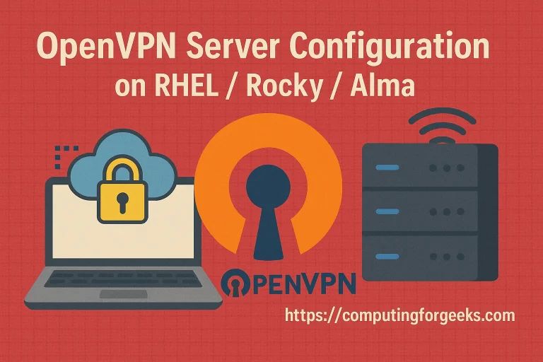 configure openvpn server rocky almalinux