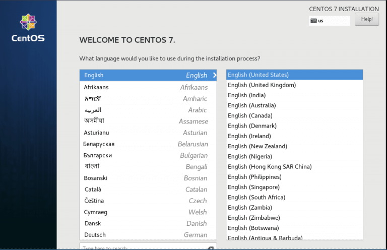 create centos fedora template installation