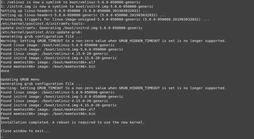 How To Install Linux Kernel 5.x on Ubuntu / Linux Mint 6 linux kernel upgraded