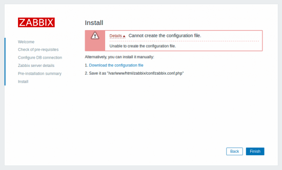 How To Install Zabbix Server 5.0 on CentOS 8 / RHEL 8 7 set zabbix save configuration