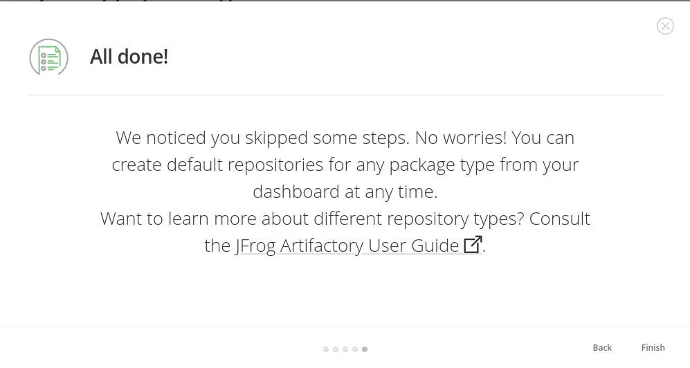 How To Install JFrog Artifactory on CentOS 7 5 Artifactory finish installation