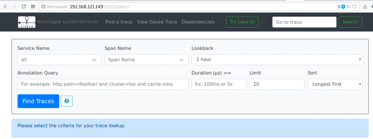 Zipkin Access Web Ui