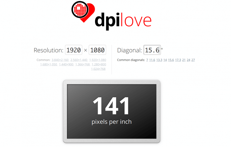 generate dpi from resolution