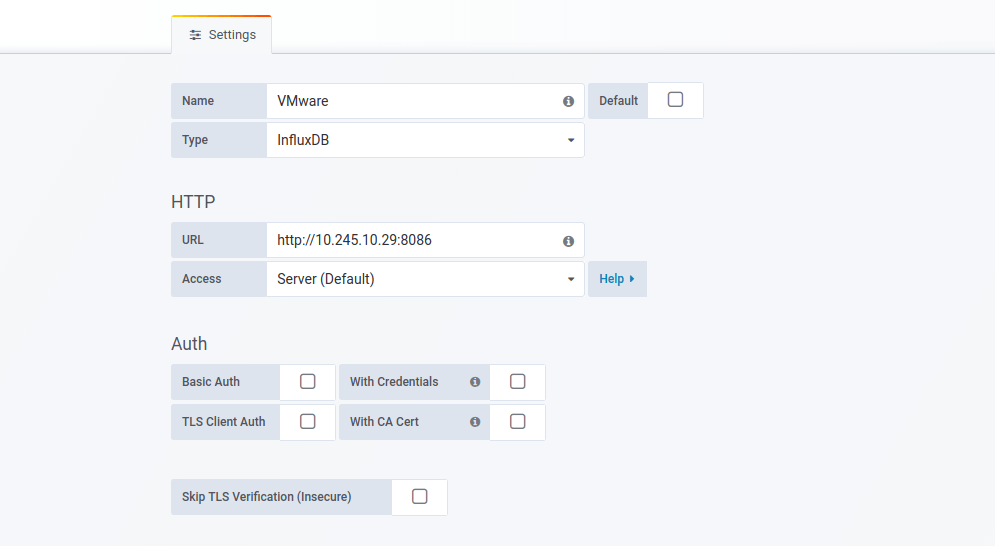 How To Monitor VMware ESXi with Grafana and Telegraf 2 grafana add influxdb data source 02