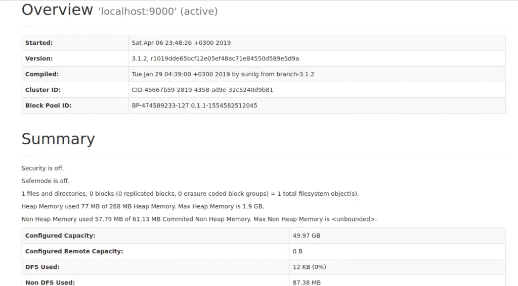 How To Install Apache Hadoop / HBase on CentOS 7 6 hadoop web dashboard overview