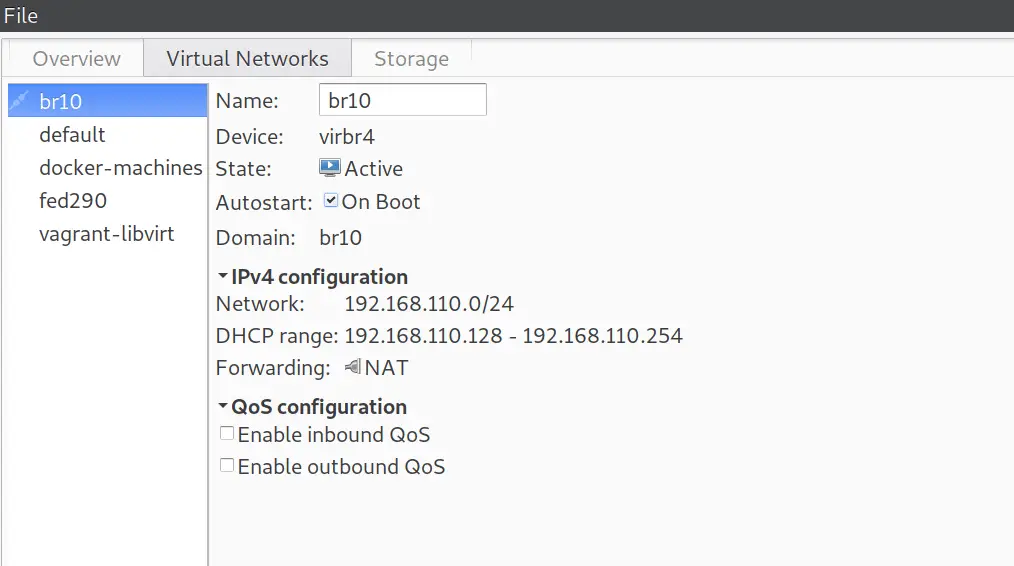 How To Create and Configure Bridge Networking For KVM in Linux 6 virtual machine manager network created