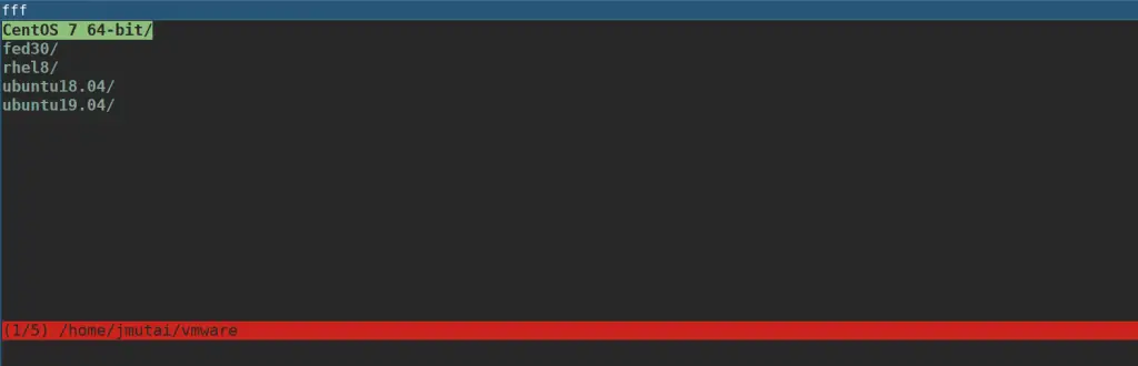 Best Console / Terminal File Managers for Linux 3 fff file manager