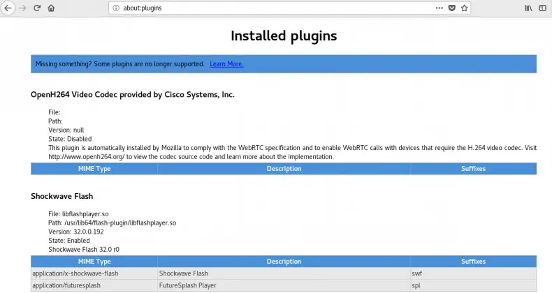 centos firefox flash plugin out of date
