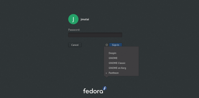 install patheon desktop environment fedora 02
