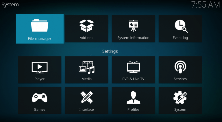 use kodi media server fedora