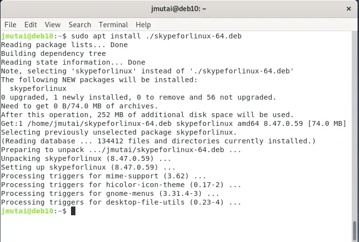 How To Install Skype on Debian 12/11/10 1 install skype debian 10 01