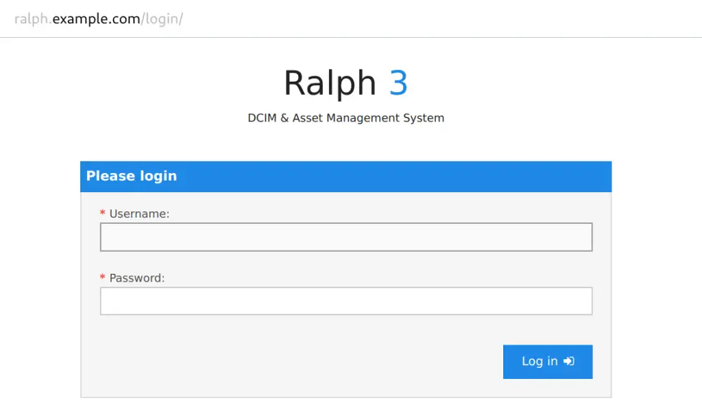 Install Ralph CMDB / Asset Management system on Ubuntu 18.04 2 ralph cmdb login page