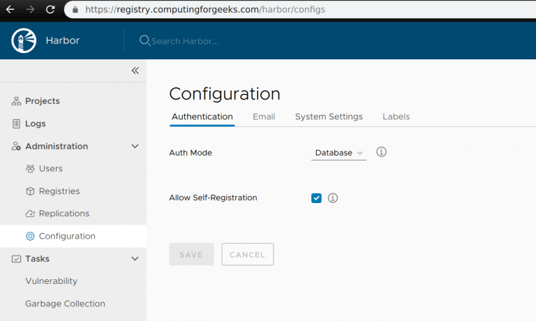 install harbor registry 04