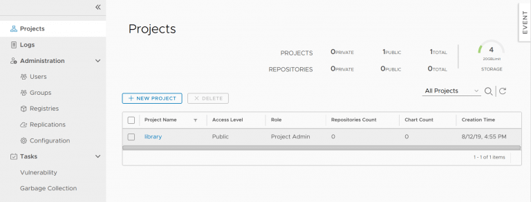 prevent users from creating projects in harbor 01