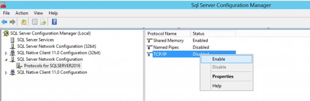 How To Configure MS SQL Server to Listen on a given port 9 MSSQL Enable TCP IP
