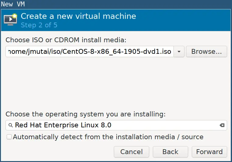 install centos 8 kvm 04