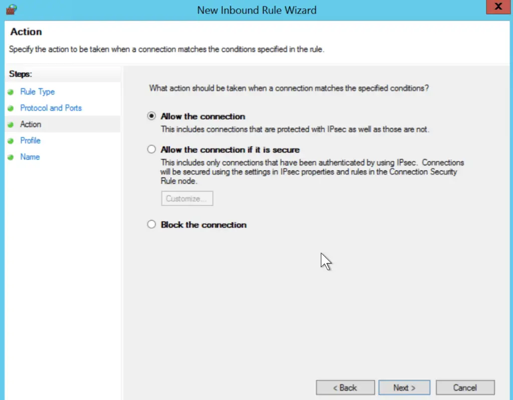 How To open a port in Windows Server Firewall 5 windows firewall allowconection