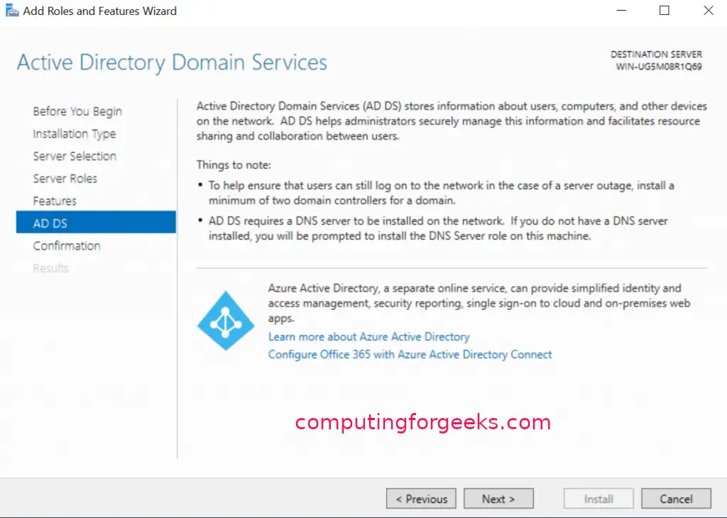 restart active directory domain services